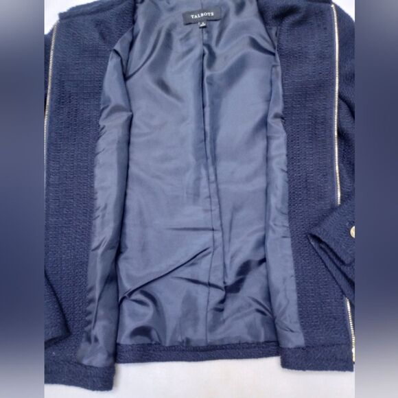 Talbots Navy Textured Blazer Jacket, size 4 - Picture 14 of 16